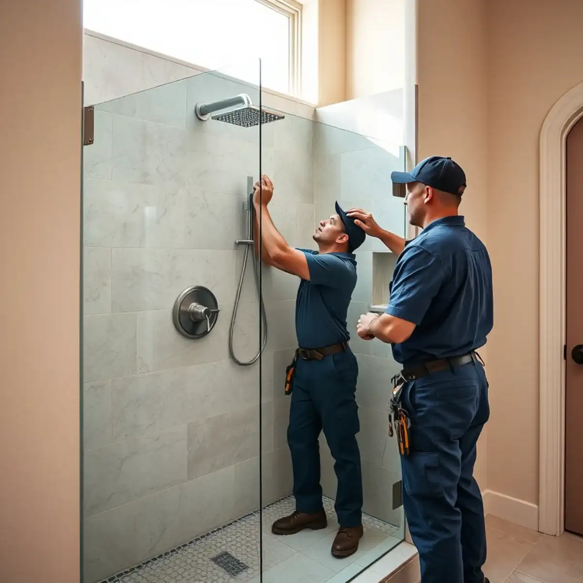 Plumber installing a high-end fixture in an Encanterra golf community home near San Tan Valley