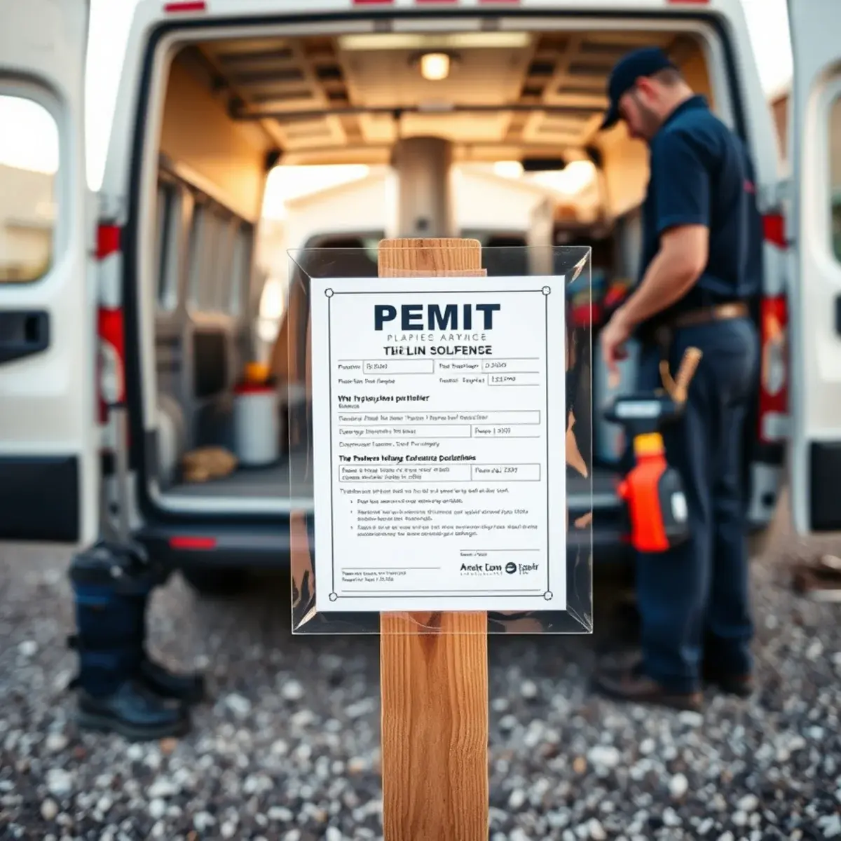 Plumbing permit paperwork for a project in the Town of San Tan Valley, Arizona